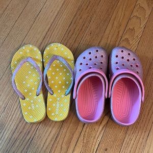 Glitter Pink Summer Shoes